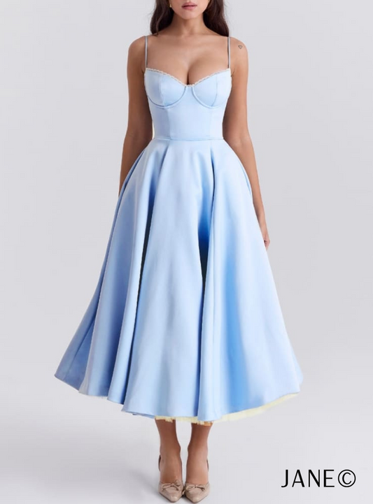 Jane© - Robe midi en tulle bleu de Cendrillon