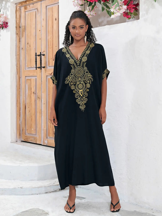 Kaftan Robe bohème à col en V