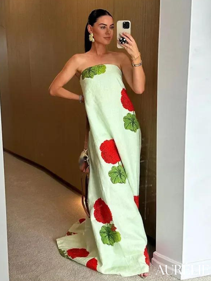 Robe Longue à Imprimé Floral