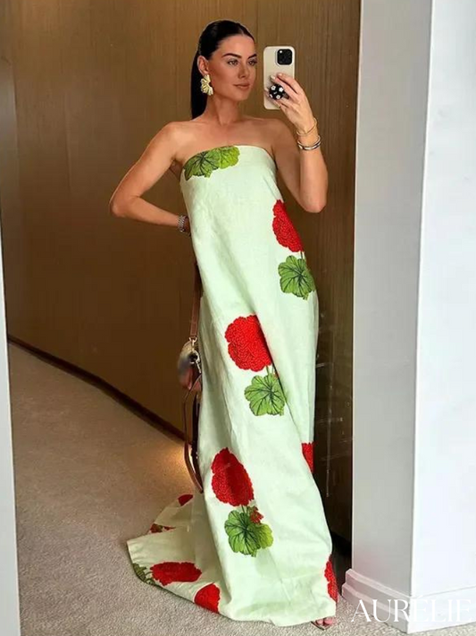 Robe Longue à Imprimé Floral