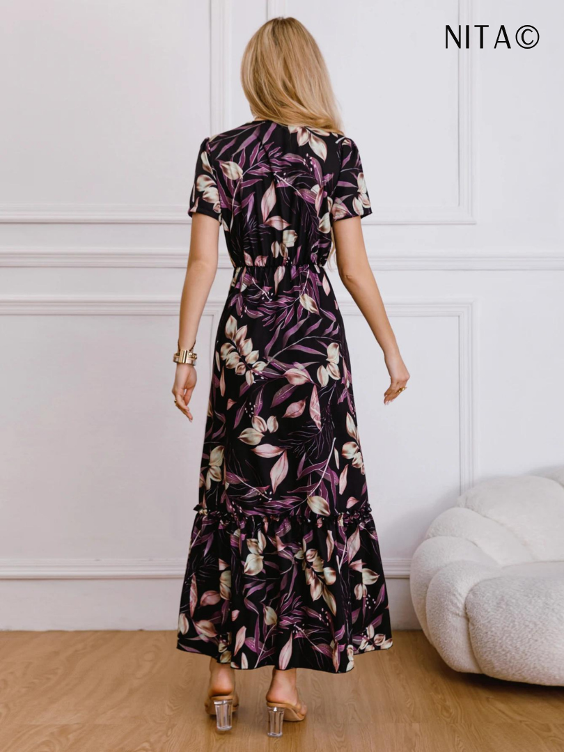 Nita - Robe longue à imprimé floral