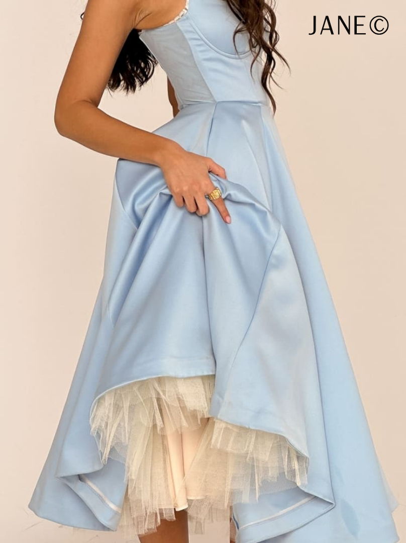 Jane© - Robe midi en tulle bleu de Cendrillon