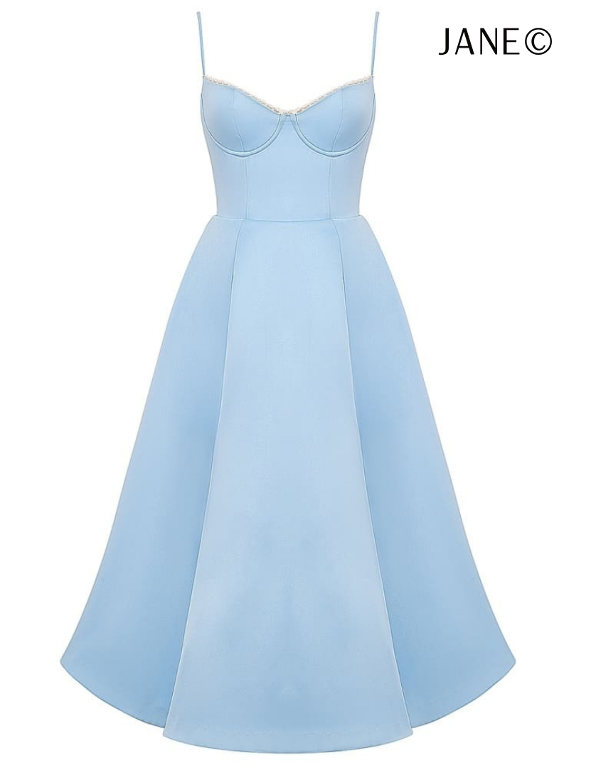 Jane© - Robe midi en tulle bleu de Cendrillon