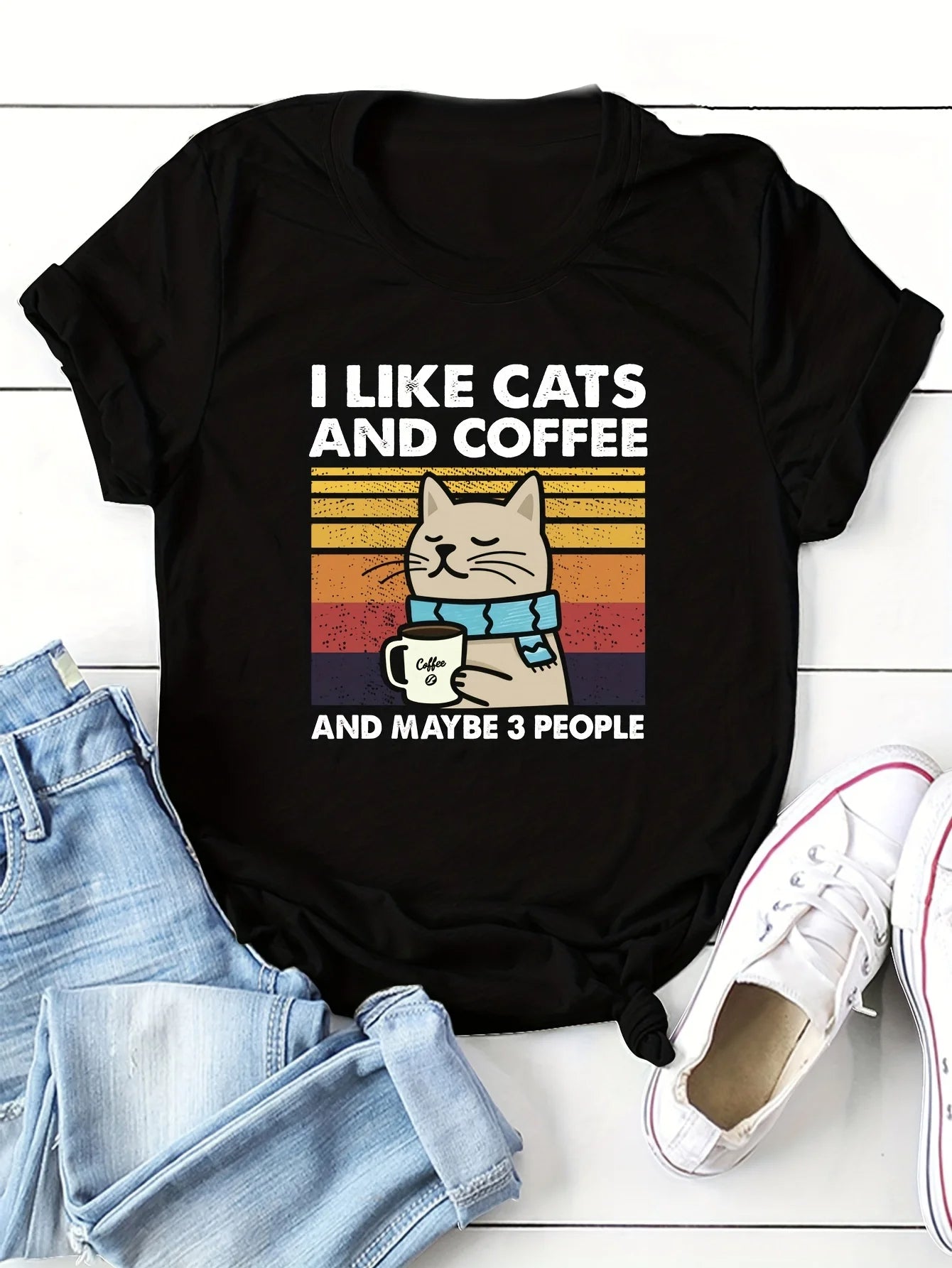 BellaPrint™ Cozy Coffee and Cat Top