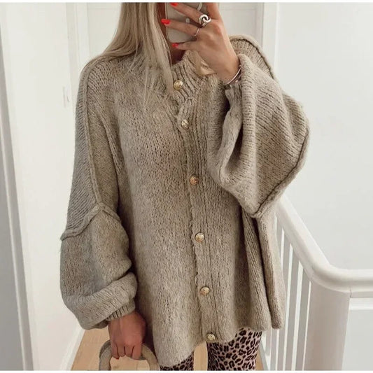 LINA™ Loose Cardigan Sweater